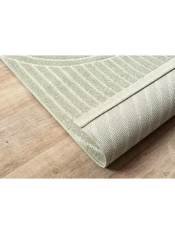 Flachgewebe Outdoor Teppich Santo Plus in Grün