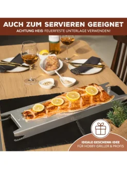 Flammlachshalter 2er Set aus Edelstahl, ca. 16 x 60 x 4 cm (B/H/T)