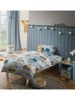 Flanell Kinder-Bettwäsche in grau