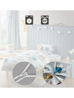 Flanell Kinder-Bettwäsche in grau