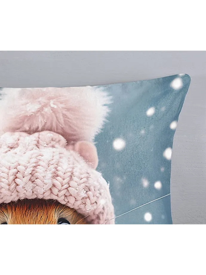 Flanell-Bettwäsche-Set "Sofia" in Blau/ Rosa