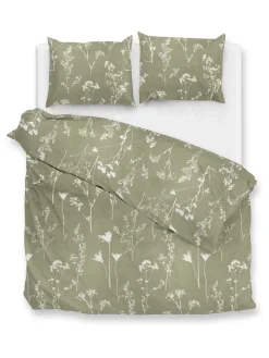 Flanell-Bettwäsche-Set ''Yarrow'' in Grün