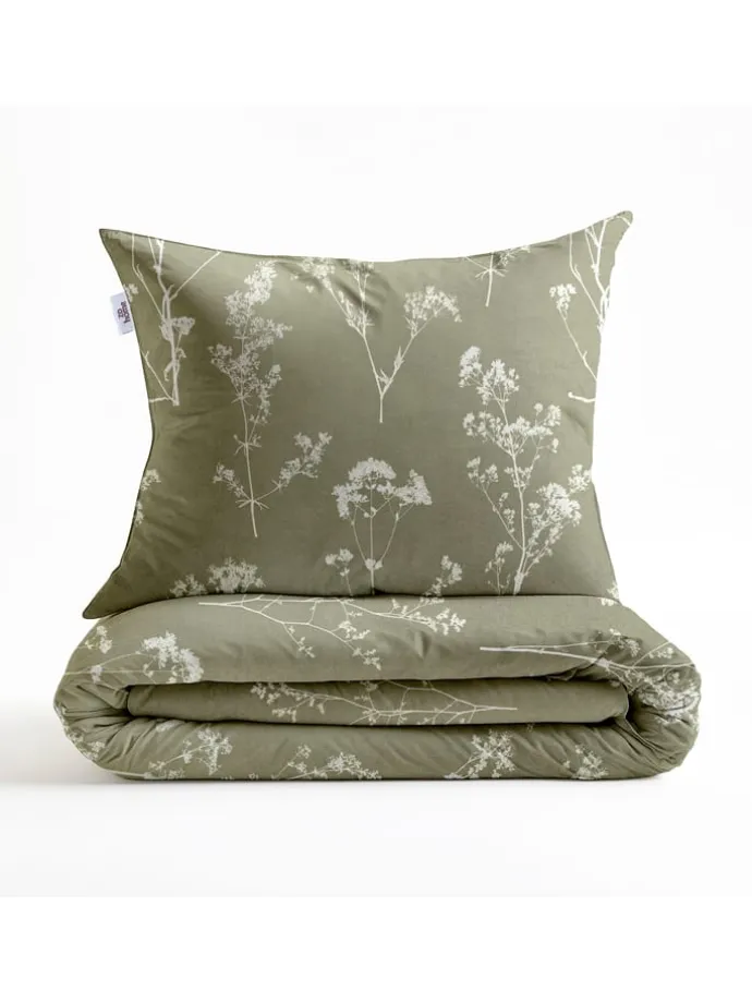 Flanell-Bettwäsche-Set ''Yarrow'' in Grün