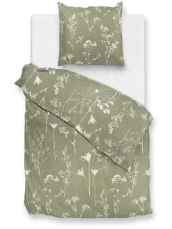 Flanell-Bettwäsche-Set ''Yarrow'' in Grün