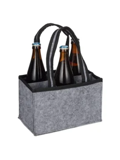 Flaschenträger in Anthrazit - (B)24 x (H)15 x (T)15 cm