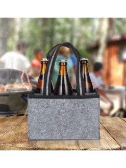 Flaschenträger in Anthrazit - (B)24 x (H)15 x (T)15 cm