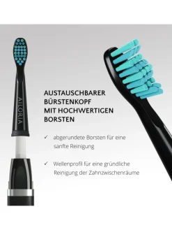 FLASH TRAVEL USB-Schallzahnbürste in schwarz