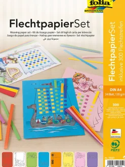 Flechtpapier-Set in Bunt - 24 Blatt - A4