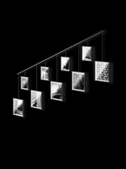 Foto Collage Exhibit schwarz 223 x 4 x 77cm in schwarz