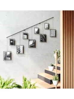 Foto Collage Exhibit schwarz 223 x 4 x 77cm in schwarz