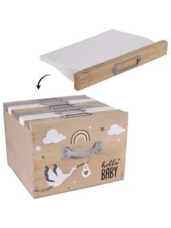 Fotoaufbewahrungsbox "Naissance" in Natur - (B)19 x (H)13 x (T)18 cm