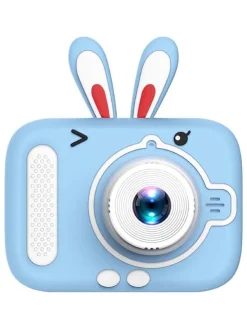 Fotokamera in Hellblau