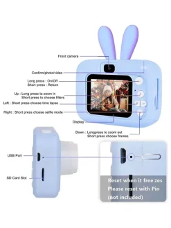 Fotokamera in Hellblau