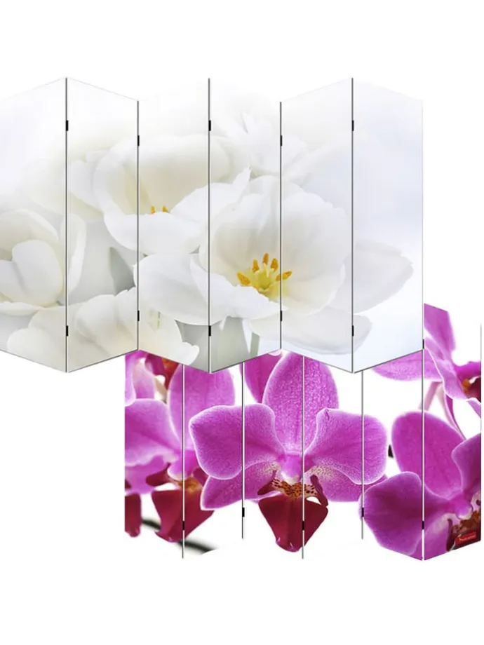 Foto-Paravent Bagheria, 180x240cm, Orchidee