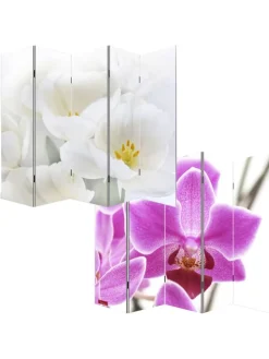 Foto-Paravent Bagheria, 180x200cm, Orchidee