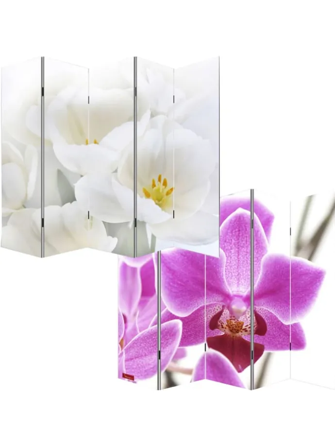 Foto-Paravent Bagheria, 180x200cm, Orchidee