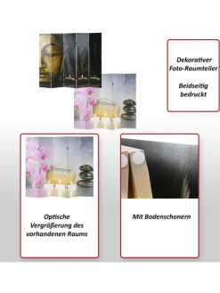 Foto-Paravent Buddha, 180x160 cm