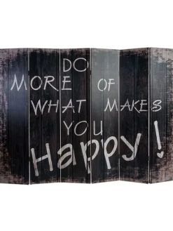 Foto-Paravent im Shabby-Look, 180x240cm, Spruch