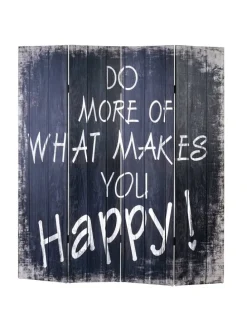 Foto-Paravent im Shabby-Look, 180x160cm, Spruch