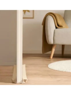 für Türen 70-100cm Waschbarer Stoff - Energiesparend - Stoff - Beige