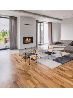 Freilaufgehege in Schwarz - (B)100 x (H)72 x (T)110 cm