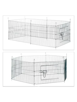 Freilaufgehege mit Netz-Abdeckung in Grün - Ø 110 cm