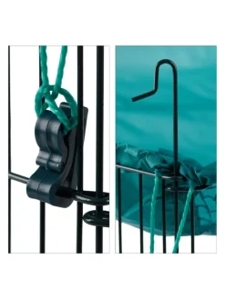 Freilaufgehege mit Netz-Abdeckung in Grün - Ø 110 cm