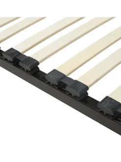 Freistehender Lattenrost COMBOURG in Schwarz - (W) 140 x (H) 18 x (L) 197 cm