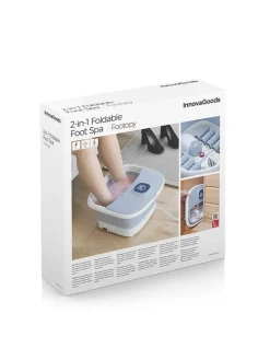 Fußbad mit Massagerollen in Hellblau