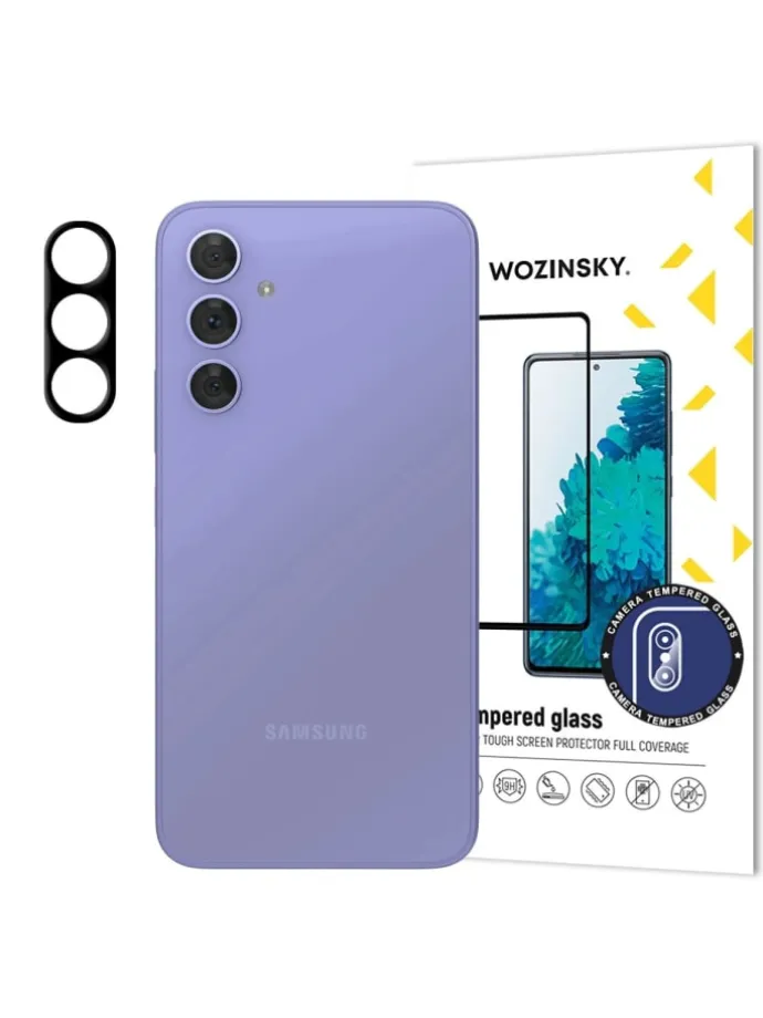 Full Camera Glass gehärtetes kompatibel mit Samsung Galaxy S25 Plus in Schwarz