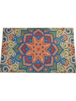 Fußmatte "Aura" in Blau/ Creme