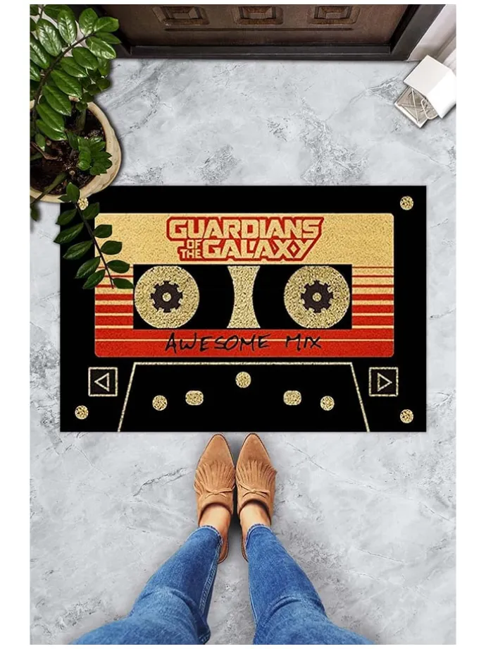 Fußmatte in Schwarz/ Bunt