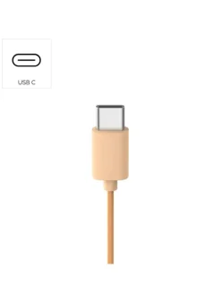 Fun C, On-Ear,USB-C, Orange in Orange