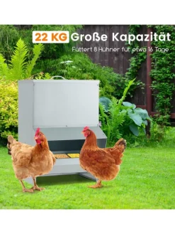 Futterautomat 35x35x54,5cm in Silber