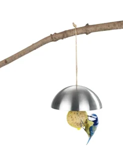 Futterspender in Silber - (H)5,5 x Ø 13,5 cm