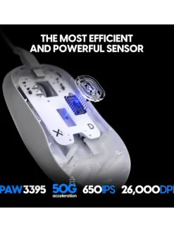 Gaming Gears X2H Gaming-Maus kabelgebunden 26000 DPI PAW3395-Sensor weiß