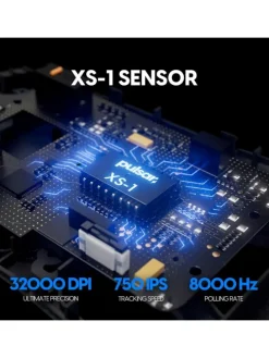 Gaming Gears X2H v3 Mini Wireless Maus 2.4GHz 1ms 32000DPI Swhich XS-1 weiß