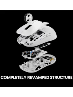 Gaming Gears X2H v3 Mini Wireless Maus 2.4GHz 1ms 32000DPI Swhich XS-1 weiß