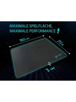 Gaming-Mauspad: 27 cm zu 35 cm für ultimativen Gaming-Komfort in Schwarz