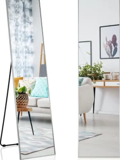 Ganzkörperspiegel 160x40cm in Silber