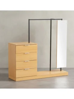 Garderobe Eiche-Dekor 145x138x40,5 cm Flurgarderobe Modern,