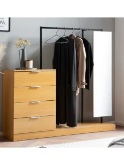 Garderobe Eiche-Dekor 145x138x40,5 cm Flurgarderobe Modern,