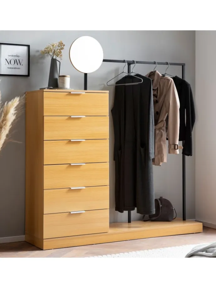 Garderobe "FB100016" in Braun /