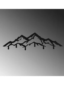 Garderobe in Schwarz - (B)80 x (H)25 cm