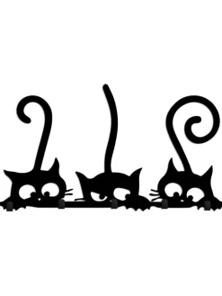 Garderobe in Schwarz - (B)60 x (H)37 cm