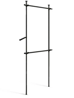 Garderobe in Schwarz - (B)112 x (H)278 cm