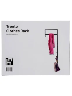 Garderobe in Schwarz - (B)30 x (H)82 x (T)3 cm