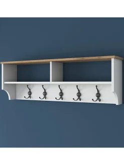 Garderobe in Weiß/ Hellbraun - (B)120 x (H)37,2 x (T)22,2 cm