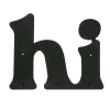 Garderobenhaken ''Hi'' in Schwarz - (B)38 x (H)30 x (T)2 cm