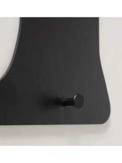 Garderobenhaken ''Hi'' in Schwarz - (B)38 x (H)30 x (T)2 cm